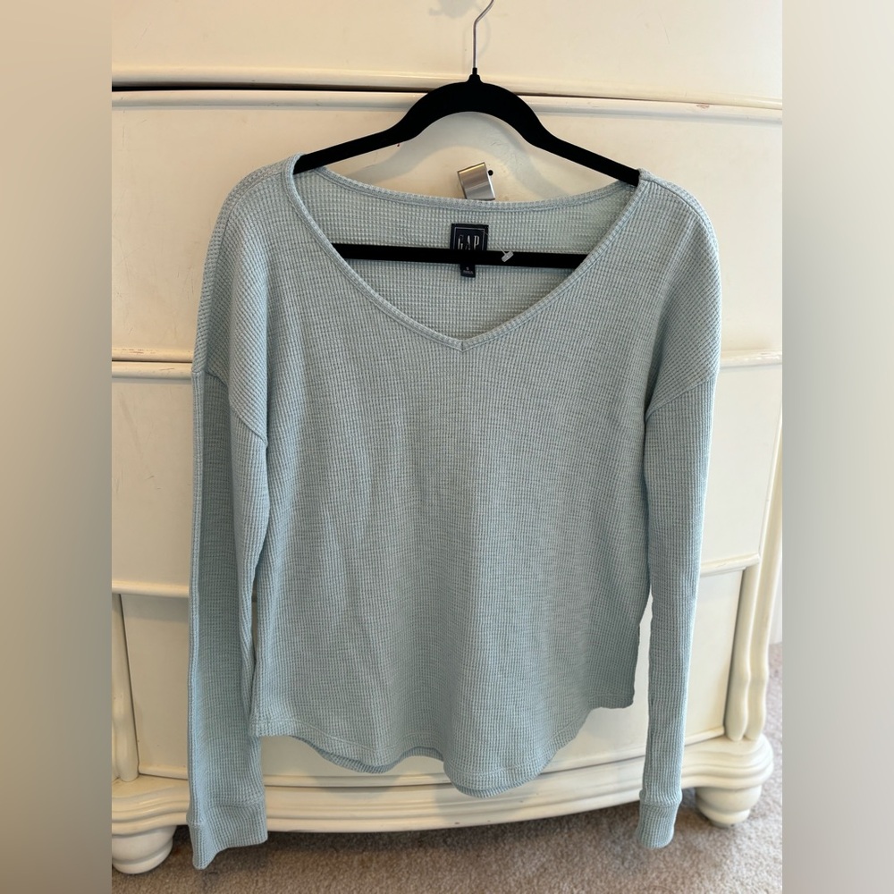 🆕 Gap Cozy Waffle Knit V-Neck Womens Size XS NWOT
